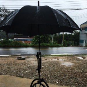 비올때 유모차 우산 양산 거치대