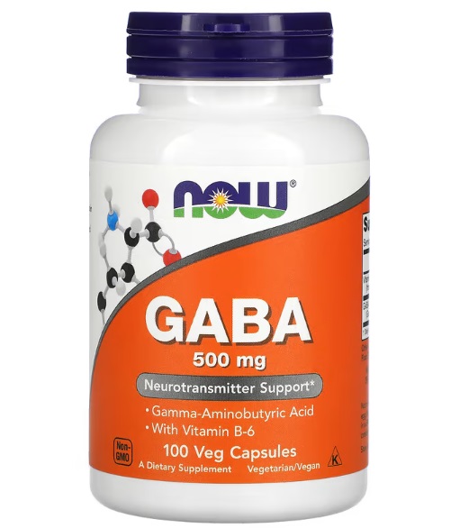 베지캡슐100정 <b>나우푸드 비타민B6</b>함유 GABA 500mg 피리독신 감마아미노뷰티릭산
