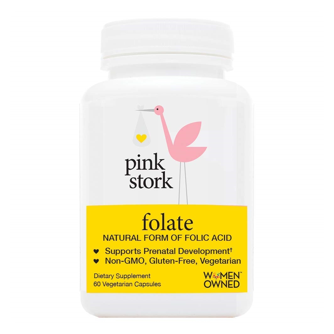 Pink Stork Folate Natural Form of Folic Acid <b>엽산</b> 60정