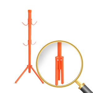 삼발이 전선거치대 48파이 H1200mm 주황색 스틸 접이식 이동식 전선걸이대