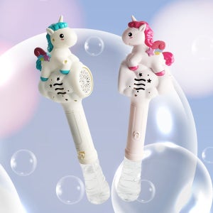 유니콘 터보 버블건 자동 어린이 비누방울 장난감 비눗방울 총 야외 캠핑