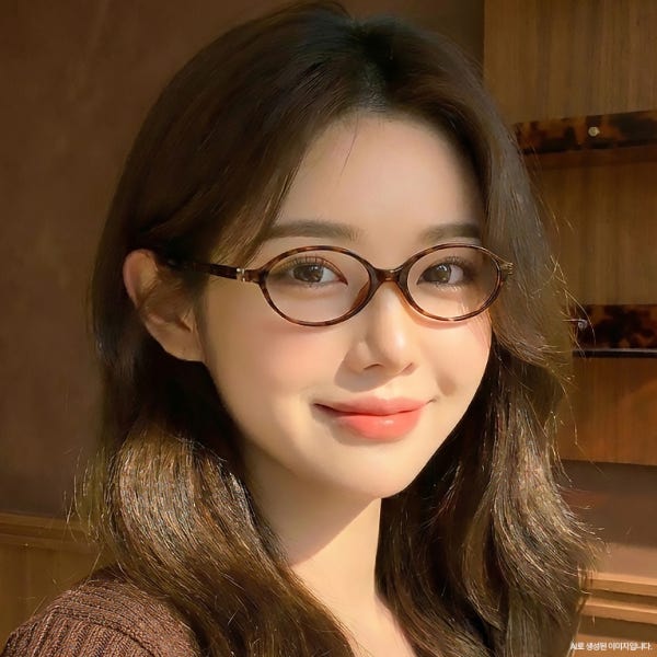 긱시크안경 블루라이트차단 오벌형 얇은 뿔테안경 호피 노안 가벼운 여자안경테