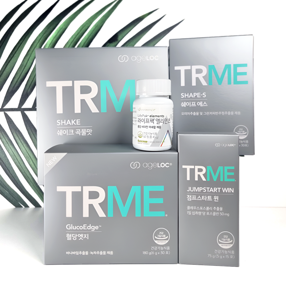 <b>뉴스킨</b> 에이지락 TRME 90일 패키지 신제품 리뉴얼 점프스타트윈 쉐이프에스 <b>혈당</b>엣지
