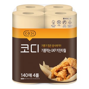 코디 기름먹는UKP 키친타월 140매 4롤