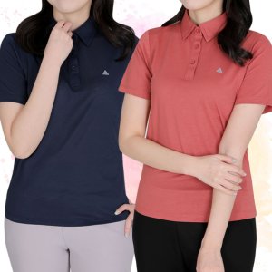여성 카라 반팔 티셔츠 여자 여름 스판 냉감 기능성 쿨 빅사이즈 슬림 (W5ST02)