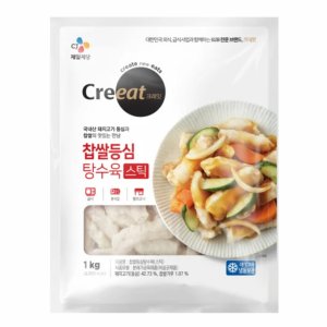 CJ제일제당 크레잇 찹쌀등심 탕수육 스틱형 1kg 4개