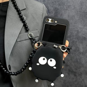 갤럭시 카본 블랙 몬스터 동전 Z플립5 지갑 보호 5G 케이스