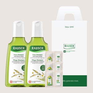 [라우쉬][두피 수분진정SET] 스위스허벌 샴푸 200ml 듀오 기프트세트 + GIFT
