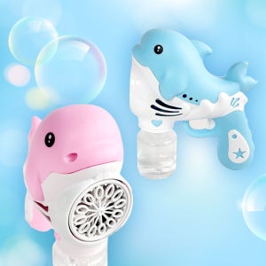 돌핀 터보 버블건 자동 비눗방울총 어린이 비누방울 장난감 캠핑 버블머신 돌고래