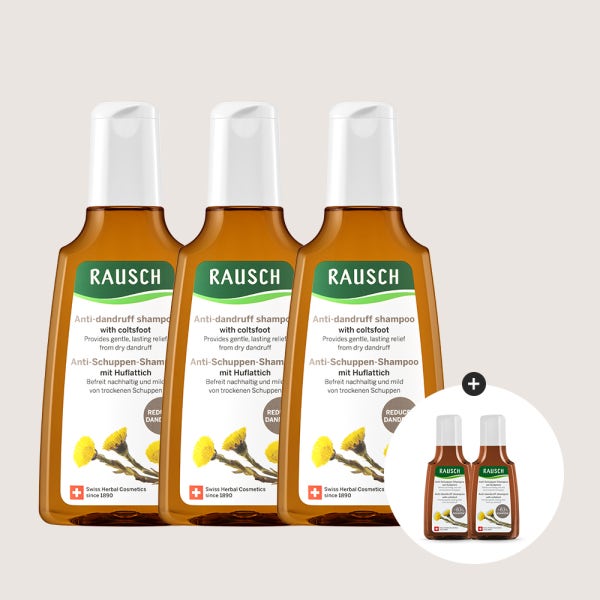 [3개SET] 라우쉬 콜츠푸트 안티-댄드러프 비듬각질 샴푸 200ml + GIFT