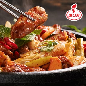 춘천식 닭갈비 [냉동 500g] 1팩+1팩 (총 2팩) 닭다리살 캠핑 요리 택배 홈파티 넓적다리살