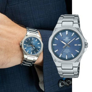 백화점AS가능 카시오 에디피스 사파이어 에얄오크 슬림 메탈 EFR-S108D-2AVUDF 지코스모제품