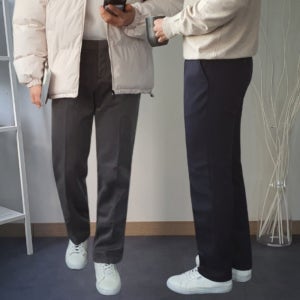 남자기모슬랙스 10부슬랙스 겨울정장바지 링클프리팬츠