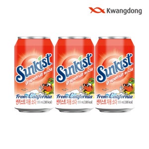 (광동 직영) 썬키스트 자몽 소다 355ml 48캔