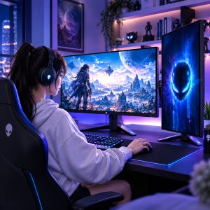 [재고보유 당일출고] Dell 27인치 AW2723DF 게이밍 280Hz 1ms QHD 초고주사율 Fast Nano IPS G-Sync 호환 높이 피벗 스위블 틸트