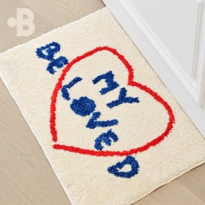 본디자인랩 미니 러그 발매트 방바닥 현관 주방 매트 레터링 디자인 마이러브