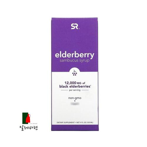 스포츠리서치 <b>엘더베리 삼부커스 시럽 12000mg</b> 120ml
