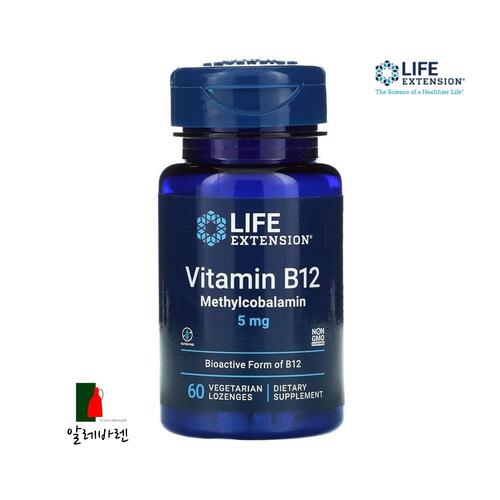 라이프익스텐션 <b>비타민B12 메틸코발라민 5mg</b> 60정