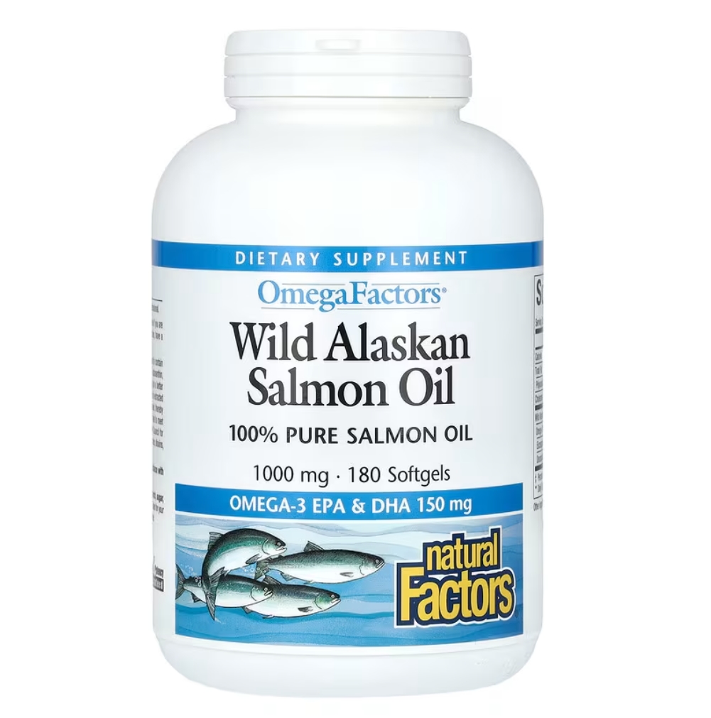 내추럴 팩터스 와일드 알래스카 <b>살몬 오일</b> 180 소프트젤