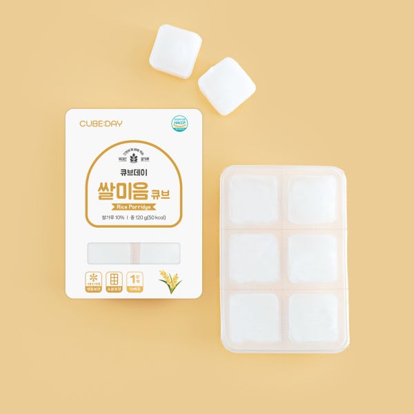 큐브데이 쌀미음 큐브 1단계 20g X 6개입 토핑 죽