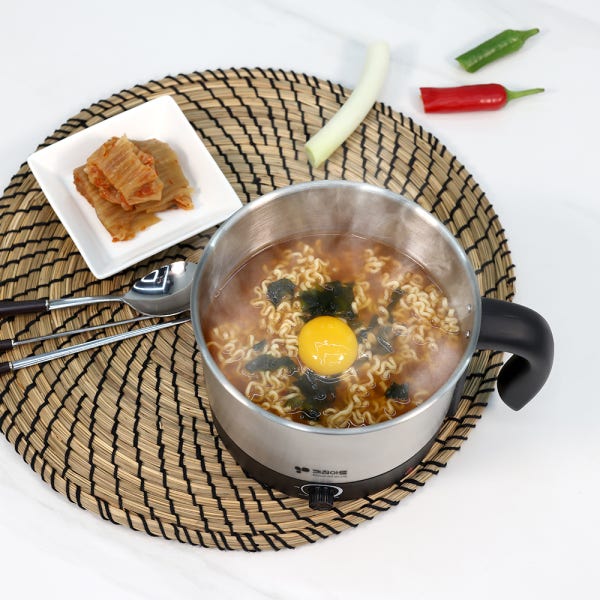 키친아트 라면 포트 멀티쿠커 전기 물끓이는 기계 휴대용 1.5L