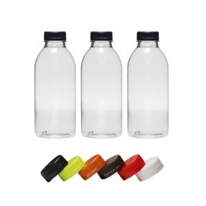 [프리보틀]우유500ml 126개 커피병 보틀 더치용기 플라스틱병 둥근페트병 공병 페트병