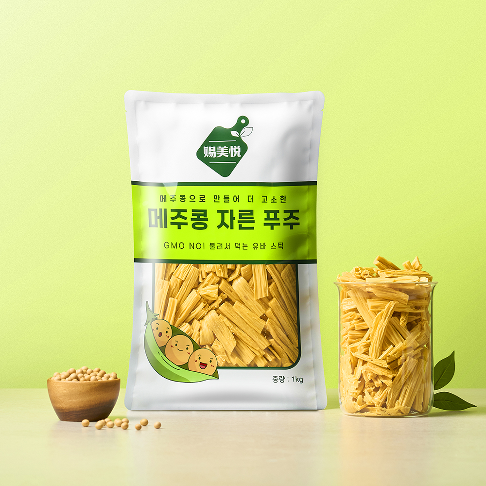 차마요 프리미엄 메주콩 푸주 부죽 1kg 유바 GMO NO ( 유전자변형 X ) 대표 이미지