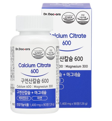 <b>닥터닥터스</b> 구연산칼슘 600 90정