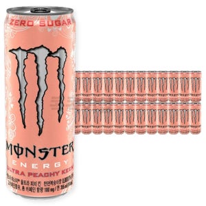 복숭아맛 몬스터에너지 드링크 울트라피치킨, 355ml, 24개