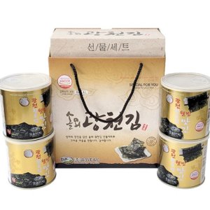 바삭바삭 솔뫼광천김 명품 곱창김 캔김 선물세트 4캔