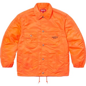 슈프림 나일론 초어 자켓 오렌지 Supreme Nylon Chore Coat SS24