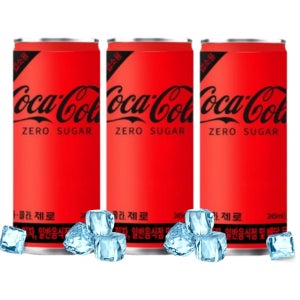 코카콜라 업소용 제로콜라 제로코크 245ml 30캔 탄산 캔음료 음료수
