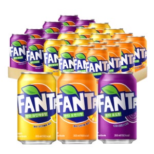 환타 오렌지 파인애플 포도 355ml 8캔씩 24캔 뚱캔 탄산음료