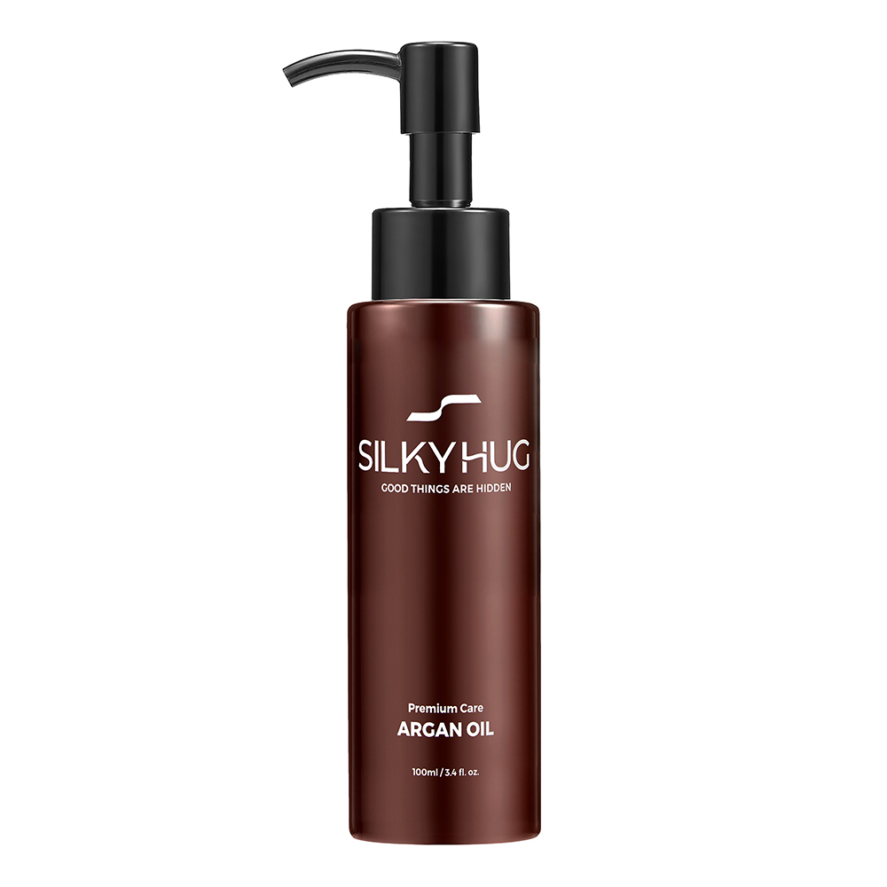 실키허그 고보습 유기농 <b>아르간 오일</b> 헤어 에센스 세럼 100ml 영양 정전기 앰플 여행용용기 구성품