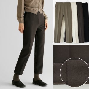 겨울 빅사이즈 일자 밴딩슬랙스 탄탄한 최강스판 88 XL 키작녀 여성 기모슬랙스 정장바지