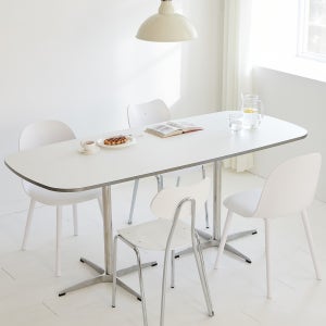 밀랑 블레블레 듀얼렉 둥근사각형 카페 식탁 테이블 1600 미드센츄리