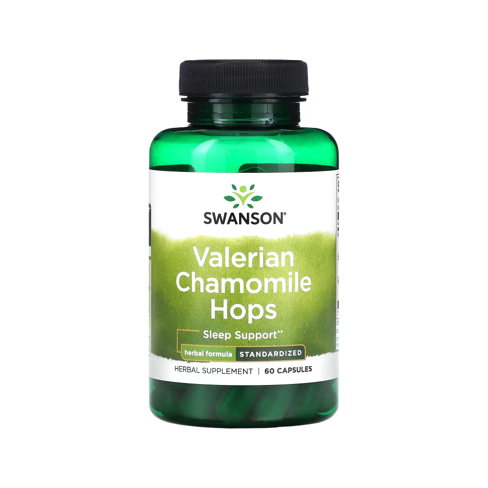 스완슨 <b>발레리안 500mg</b> 캐모마일 &amp; 홉스 60캡슐