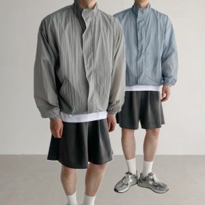 남자바람막이 여름 쿨링 하이넥 바람막이 자켓