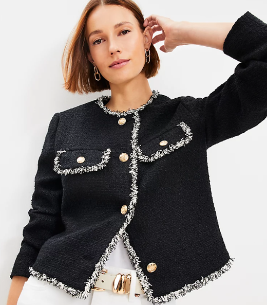로프트 크롭 트위드 자켓/ Loft Cropped Tweed Jacket