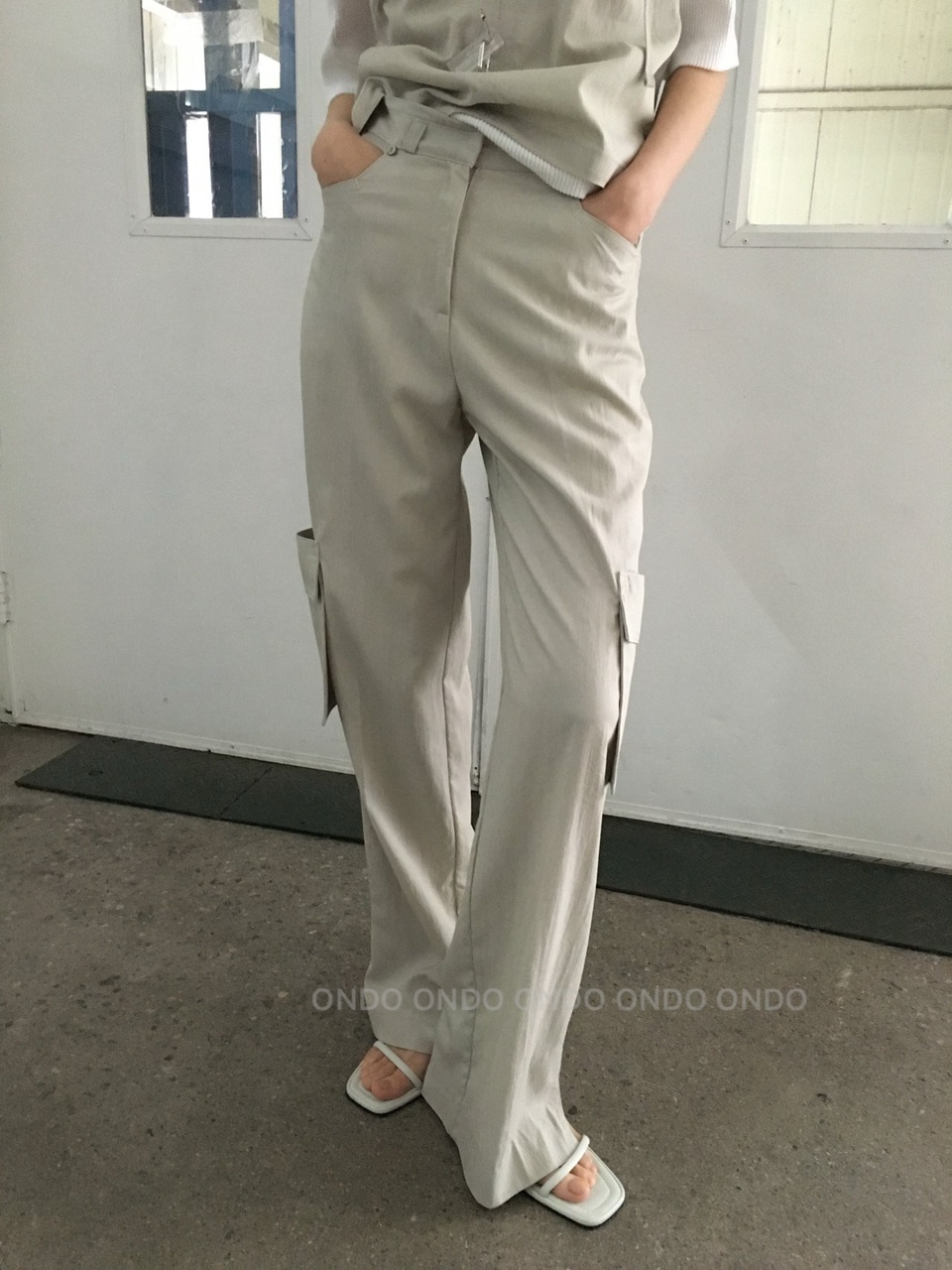 (할인쿠폰x회베M당일)<b>브리드</b> 더블 카고 슬랙스 3colors