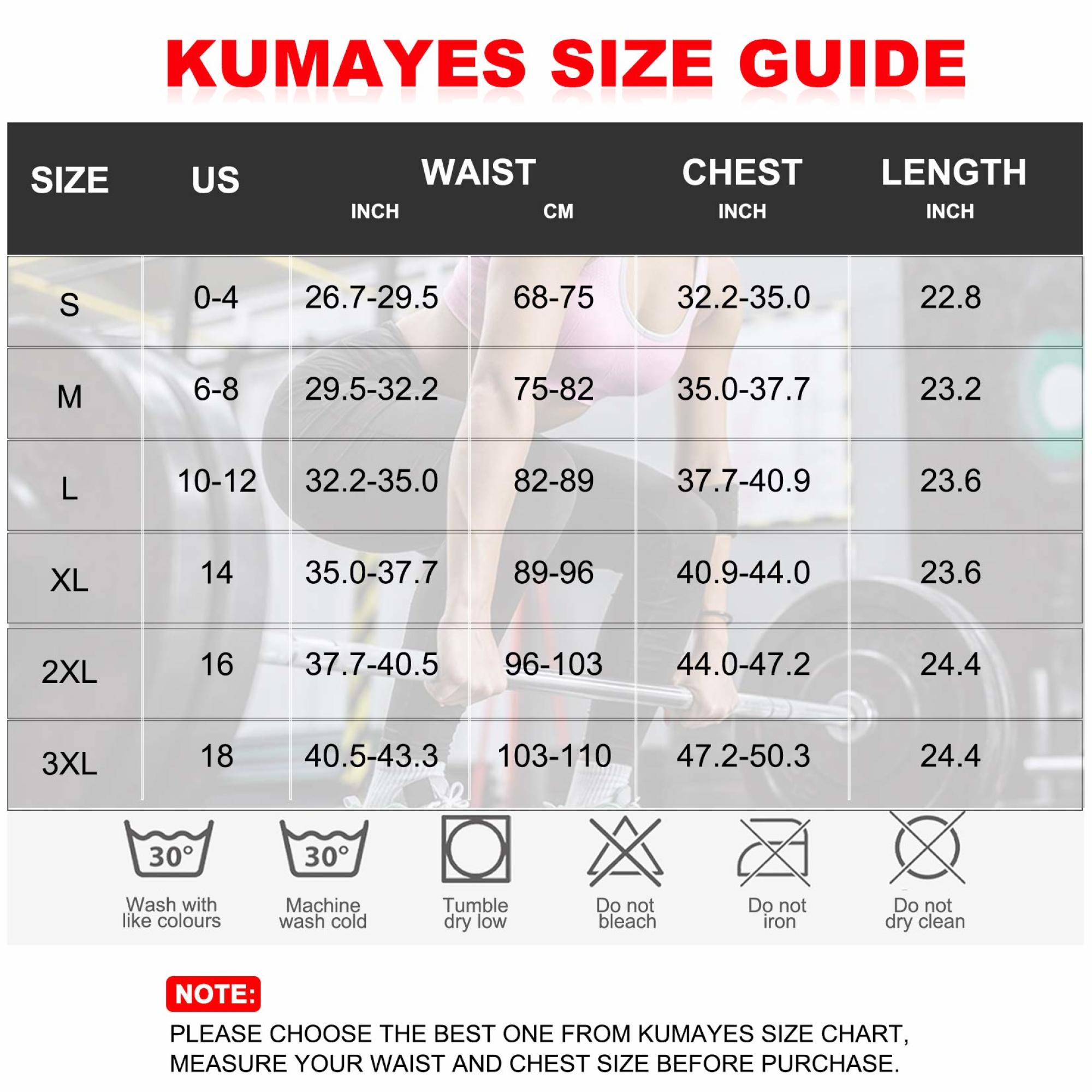 KUMAYES 여성용 사우나 슈트 허리 트레이너 <b>체중 감량</b> 운동 재킷 슬리밍 .. 정품보장