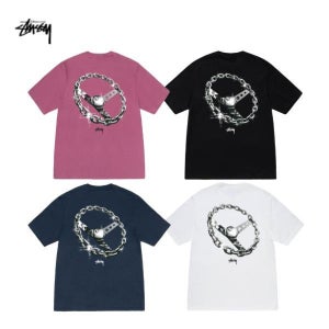 스투시 체인링크 반팔 티셔츠 루즈핏 빅사이즈 커플티