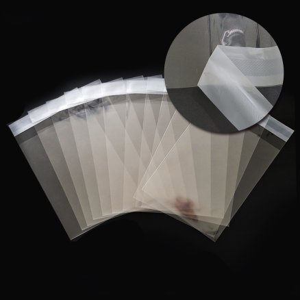 OPP 봉투 투명 필름 포장 비닐 오피피 포장지 폴리백 대량 접착 5x7+4 200장
