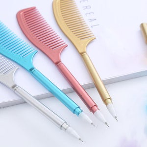꼬리빗볼펜 판촉물 기념품 학생 중성펜 머리빗필기구 볼펜머리빗 캐릭터 문구