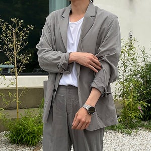 남자여름자켓 오버핏 나일론 남성블레이저 남자린넨자켓