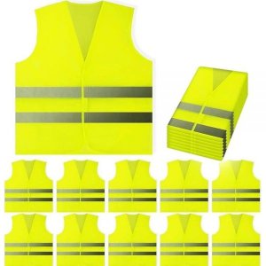Safety Vests Reflective Men Women Work Cycling Runner Surveyor Volunteer Crossing Guard Road Con 옐로우