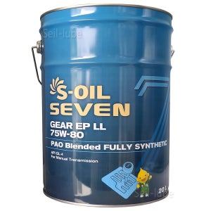 에스오일 세븐 기어 EP LL PAO 75W80 20L 상용차 100% 합성 장수명 자동화 변속기 및 수동 미션오일 ZF 01L 02L 이튼 만 볼보 (AMT 12단 MT 16단)