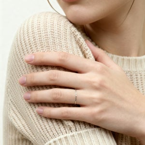 14k 웨이비 꼬냑 다이아몬드 우정링 반지 레이어드 화이트 무도금 샴페인 골드