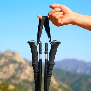 260g 초경량 등산스틱 접이식 2개1세트 두랄루민 노르딕워킹 스틱 등산용지팡이 등산폴대