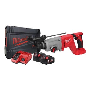 밀워키 함마드릴 M18 BLHACD26-502X 충전 로타리 해머드릴 세트 18V